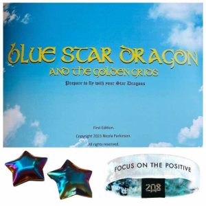 Blue Star Dragon book crystal wristband bundle