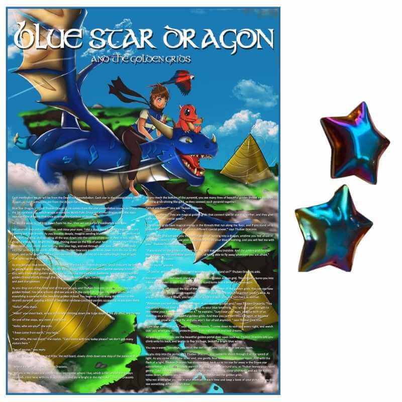 Blue Star Dragon poster crystal bundle