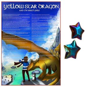 Yellow Star Dragon Poster, Audio & Crystals